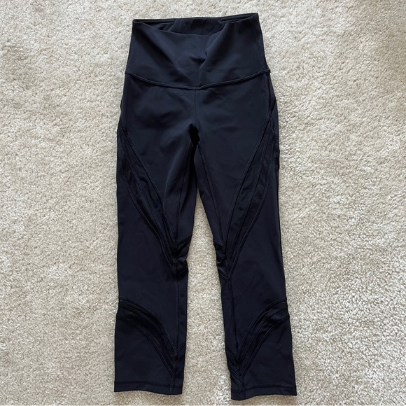 lululemon athletica Pants - Lululemon Wunder Under High-Rise Mesh Crop Leggings